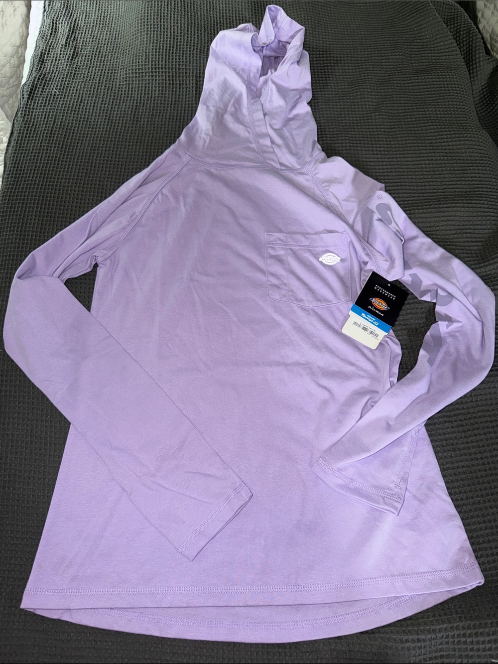 Dickies Lavender Lightweight Hooded Long Sleeve Top cooling Temp IQ NWT